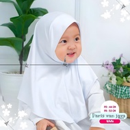 Hijab Malay Chin for Children 0-4 years | Malaysian Jersey Chin Child Hijab | Bergo Child Chin Malay