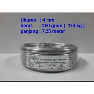 250 gram 4 mm aluminum bonsai wire per roll 1/ 4 lg