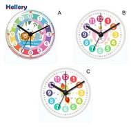 Hellery Silent Analog Clock for Kids, Night Lamp Table Clock for Child Bedroom