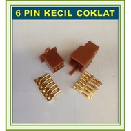 6 PIN SOCKET SMALL BROWNSkun SMALL 6 PIN CABLE SOCKET/ SMALL 6 PIN CONNECTOR/