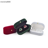 meisha888 Velvet Trinket Box Ring Box Jewelry Organizer Double Rings BoxJewelry Box