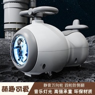 New Aircraft Spaceman Scooter Four-Wheel Swing Car Light Music Silent Wheel1- 3Birthday Gift