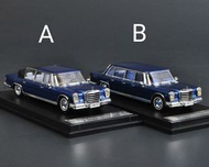 DCM 1:64 合金模型benz pullman  600 6門版，金屬藍Metallic Blue 硬頂版/開篷版，金屬烤漆鍍鉻裝飾，零件約60件，超精緻，2款各限量500台。