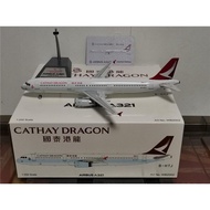 Aviation 1: 200 Cathay Pacific Hong Kong Dragon Airlines A321 B-HTJ Alloy Airplane Model