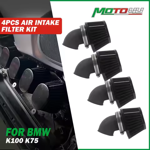 4PCS Air Intake filter Kit For BMW K Series K100 K75 Motorcycle Cafe Racer Air Cleaner Intake System
