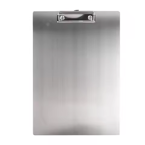 XB-Stainless Steel Magnetic Clipboards A4 Letter Size Document Holder For Office Fridge Cooking Reci