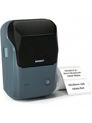Niimbot B1標籤機配有自動識別功能,2英寸藍牙便攜式標籤打印機,適用於辦公室、家庭、商業等場所（附2x1.18英寸標籤）