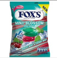 ฟ็อกซ์ ลูกอมรสบาร์เลย์มิ้นต์กับเชอร์รี่มิ้น Foxs Mint Blossome Candy Barley Mint &amp; Cherry Mint 125g