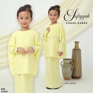 baju kurung moden baju kurung budak baju kurung cutting kain duyung safiyyah kids soft yellow