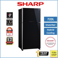 Sharp 882MFGK 720L Inverter Glass Door Fridge Refrigerator Peti Sejuk