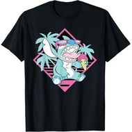 90s Casual Fashion Short Sleeve Lilo & Stitch Ice Cream Retro 90S Beach T-Shirt T-Shirt