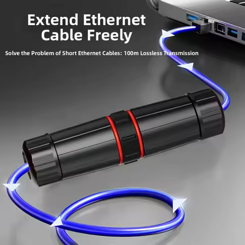 Connector Waterproof IP68 Ethernet Network Cable Connector Coupler Outdoor LAN Coupler Adapter Femal