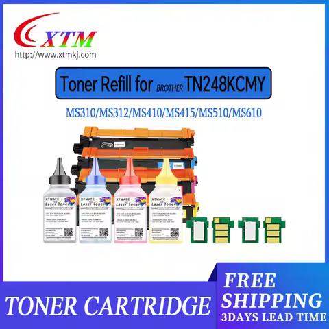 4X Toner with chip TN248 for HP HL-L3215CW L3220CW L3240CDW L8230CDW HL-L3220CWE L8240CDW printer la