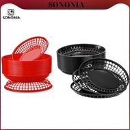 [SONONIA] 24x Oval Food Baskets Deli Baskets Retro Platters Bread Fry Baskets Serving Tray