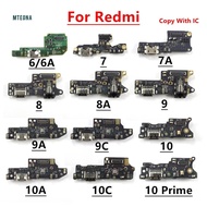 1X USB Charging Port Charger Board Flex Cable For Xiaomi Redmi 9 9A 9C 9T 6 6A 7 7A 8 8A 10C Pro 10A