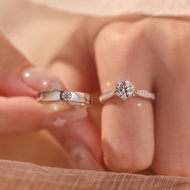Simulation Moissanite Live Ring Couple Ring Men Women Pair Carat Diamond Ring Wedding Engagement Pro