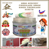 100% Original M800 MERCURY FIBREGLASS 280GM Simen Fiberglass Kereta / Putty Kereta