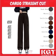KGT CARGO Bamboo Slack Cargo Pinggang Getah 230GSM 4 POCKETS Ladies Cargo Pants Seluar Cargo 1988