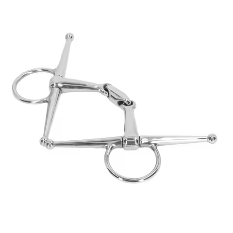 Stainless Steel Horse Mouth Bit 135mm Size Roller Feature Horse Cheek Snaffle Durable Ring Design St