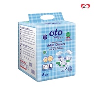 Adhesive Oto Adult Diapers - Size L Contents 8