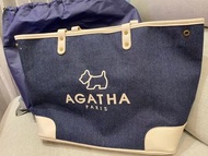 法國AGATHA Paris帆布織帶兩用托特包