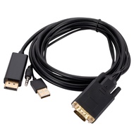 VGA to  Cable 6Feet VGA to DP Cable 6Feet/1.8 Meter 1080P VGA to DP Converter Gold-plated Transmissi