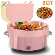 Silicone Slow Cooker Liner Reusable Silicone Slow Cooker Insert Liner with Handle Leakproof Slow Coo