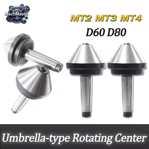 D60 D80 D100 MT2 MT3 MT4 MT5 Morse Tapper Cone Mushroom Head Center Umbrella-type Rotating Center CN