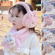 LIGHT Earflaps, Adjustable Cute Cartoon Plush Earmuffs, Winter Fluffy Cosy Casual Ear Warmer for Kid
