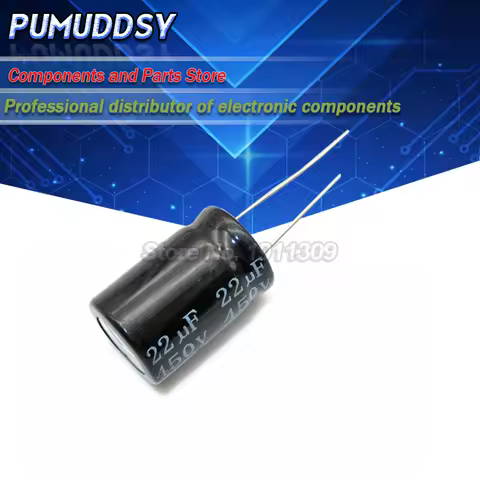 10PCS Higt quality 450V22UF 16*25mm 22UF 450V 16*25 Electrolytic capacitor
