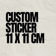 Custom box sticker size 11x11cm