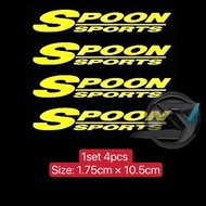 (Ready Stock) S19# 1set 4pcs Spoon Sport Rim Sticker