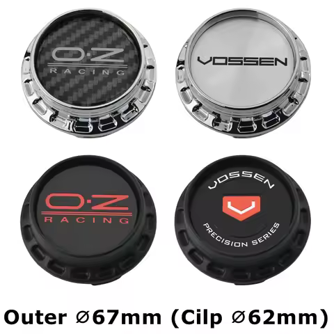 4PCS 67MM OD / 62MM ID Cap For Rims OZ VOSSEN Emblem Wheel Center Cap Sport Car Logo Wheel Cover Hub