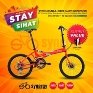 Oyama Dazzle M500D 20 Inch Folding Bicycle 12 Speeds Shimano Disc Brake Suspension Basikal Lipat Fol