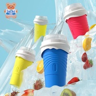 Silicone Quick Ice Cup Frozen Cup Coffee Ice Cup Summer Water Bottle With Spoon