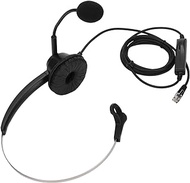 Call Center Headset, Business Headset RJ9 Plug and Play Voice Control Net with Microphone for Call Center