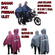 Jas hujan PONCHO 2in1 dua kepala 675 NEW VEGA DOLPHIN BLUE / Jas hujan ponco dewasa /jas hujan batma