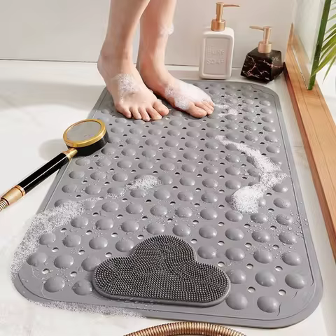 1pc Massage Non-slip Bath Mat PVC Shower Mat for Bathroom 40x70cm Anti-slip Feet Bathtub Mat with Su