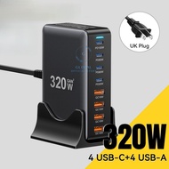 Global ESSAGER  320W GaN Charger 4A+4C Port Adapter Fast Charging Support PPS PD3.1. QC4.0 FCP SCP B