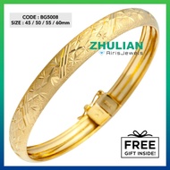 [BG5008] ZHULIAN Bangle Corak Klasik - Gold Plated 999