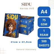 Sidu Paper HVS A4 75gsm HVS Paper PhotoCopy Sinar Dunia A4 75gsm 1 Ream/ A4 Paper