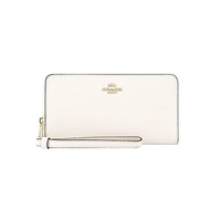 [Coach] COACH Wallet Long Wallet C3441 Strap Round Zip-up Women (IMCHK Chalk)