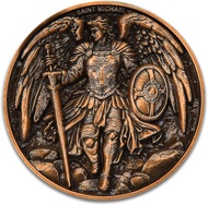 Saint Michael Archangel Prayer Challenge Coin - Christian Collectible Token of Strength Protection a