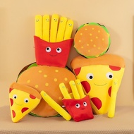 Burger Bun French Fries Plush Toys Food Snack Bun Smiley Doll Valentine's Day Girls Creative Influen