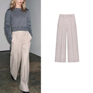 Women's Blended Mid-Waist Loose Pants 4043252