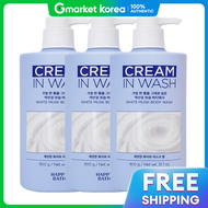 Happy bath | แฮปปบาส ครมอน โลชน ไวทมสก บอดวอช 900 กรม x3