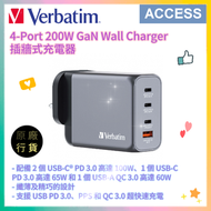 4 埠 200W GaN 插牆式 壁式 充電器 (GNC-200U)(32210)