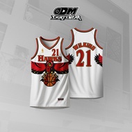 ATLANTA HAWKS RETRO WHITE RED JERSEY
