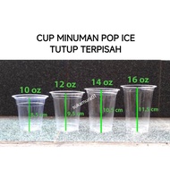 Thick POP ICE Drink Glass Cups, 50 pcs | Plastic Drink Cups 10/s 12/s 14/s 16 OZ