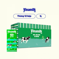 Thùng 12 Hộp Sữa Tươi Tiệt Trùng Vinamilk 100% Có Đường (1L)